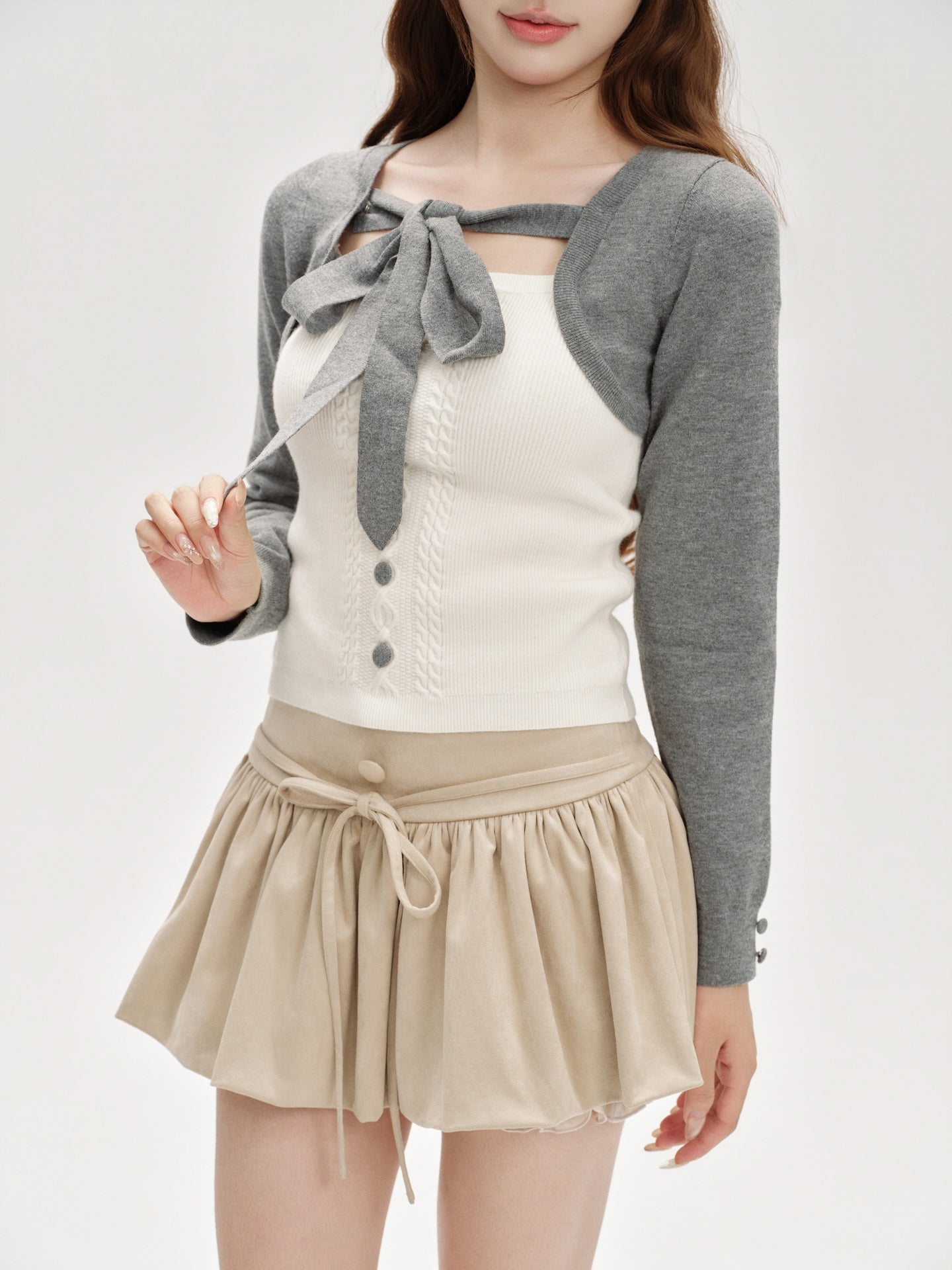 Layered Like Ribbon Knit