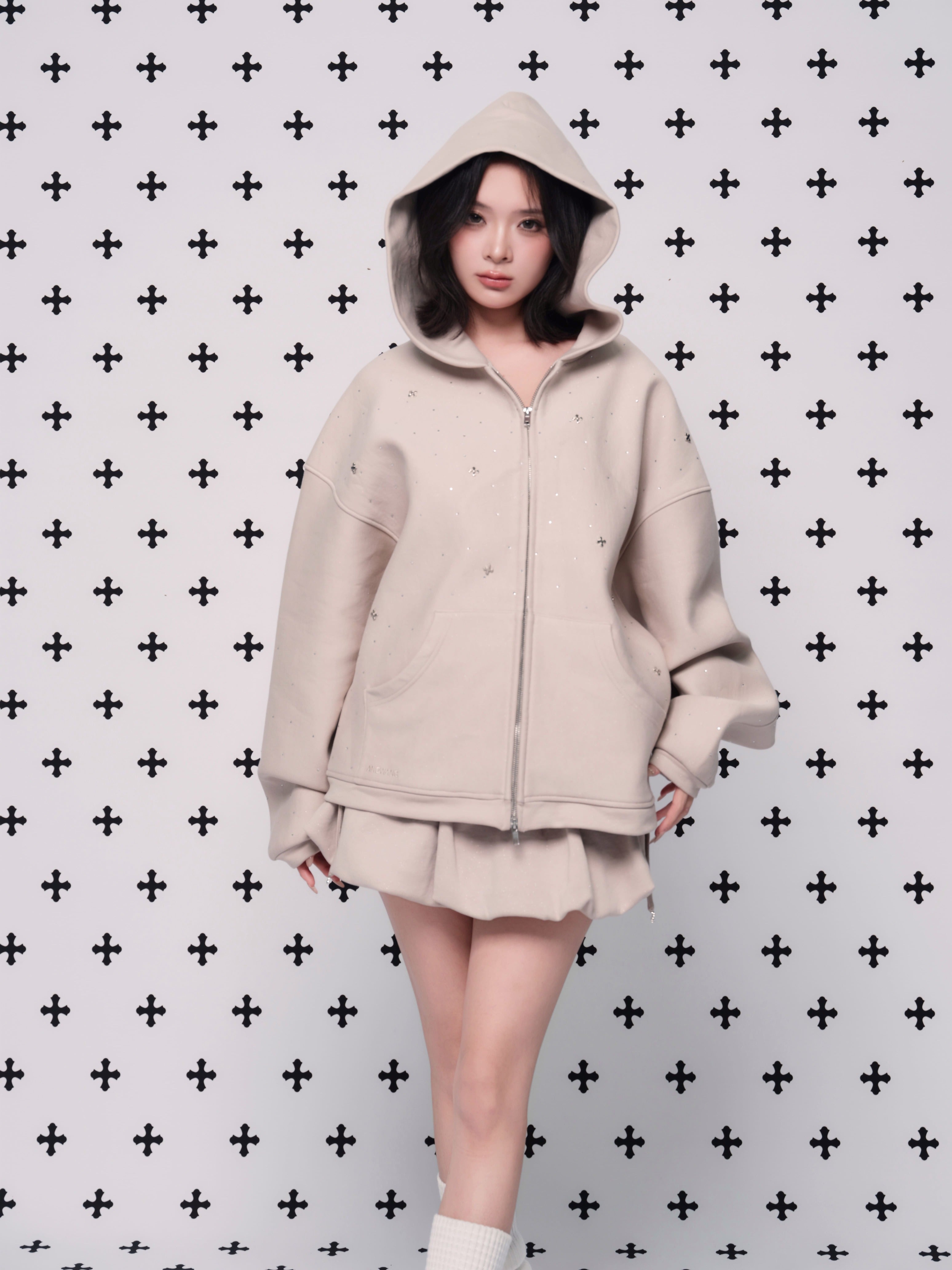 Kirakira jewel zip up