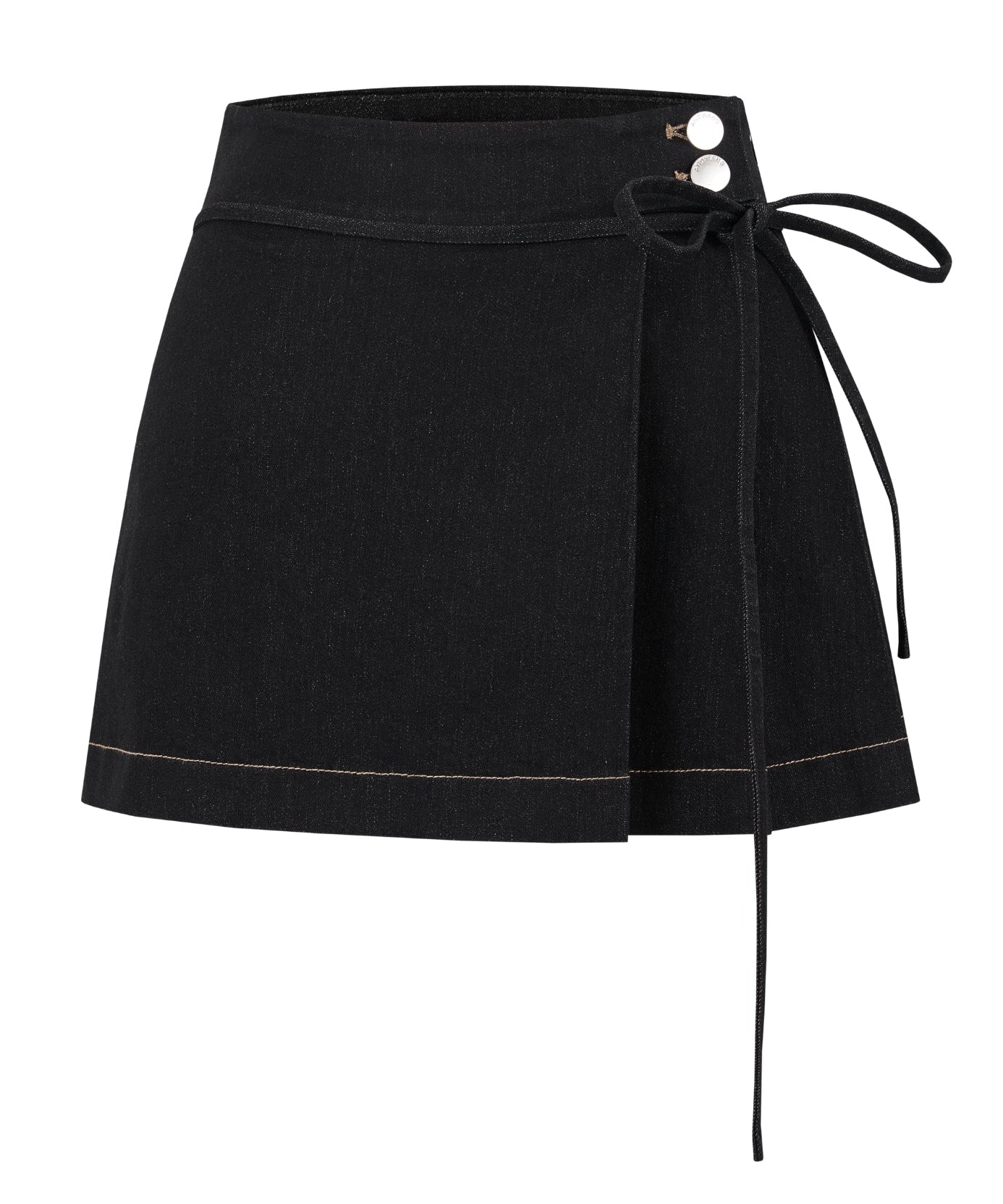 Heritage Pleats Denim Mini Skirt