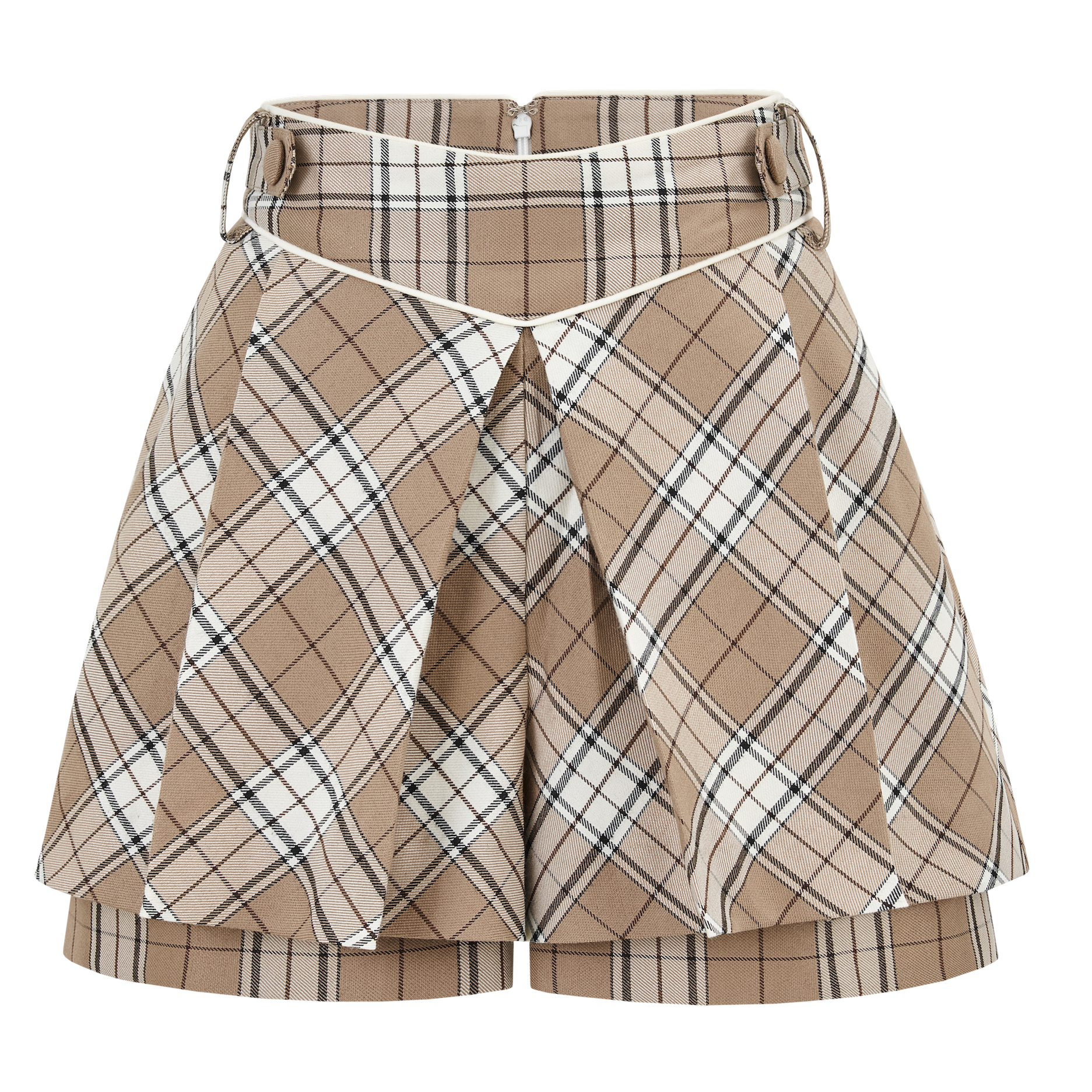 Tiered Check Shorts