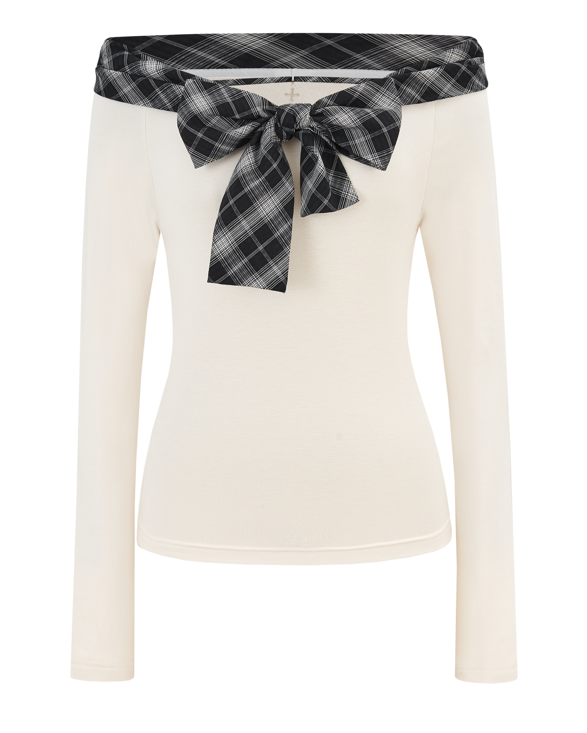 Check Ribbon Docking Tee