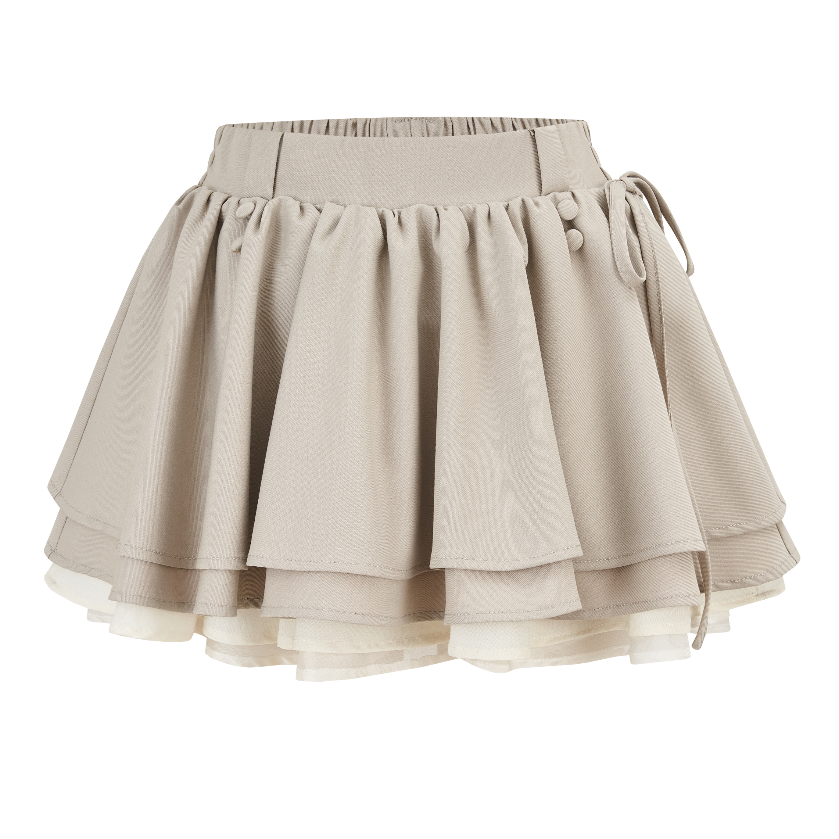 Sculpted Ribbon Flare Skirt