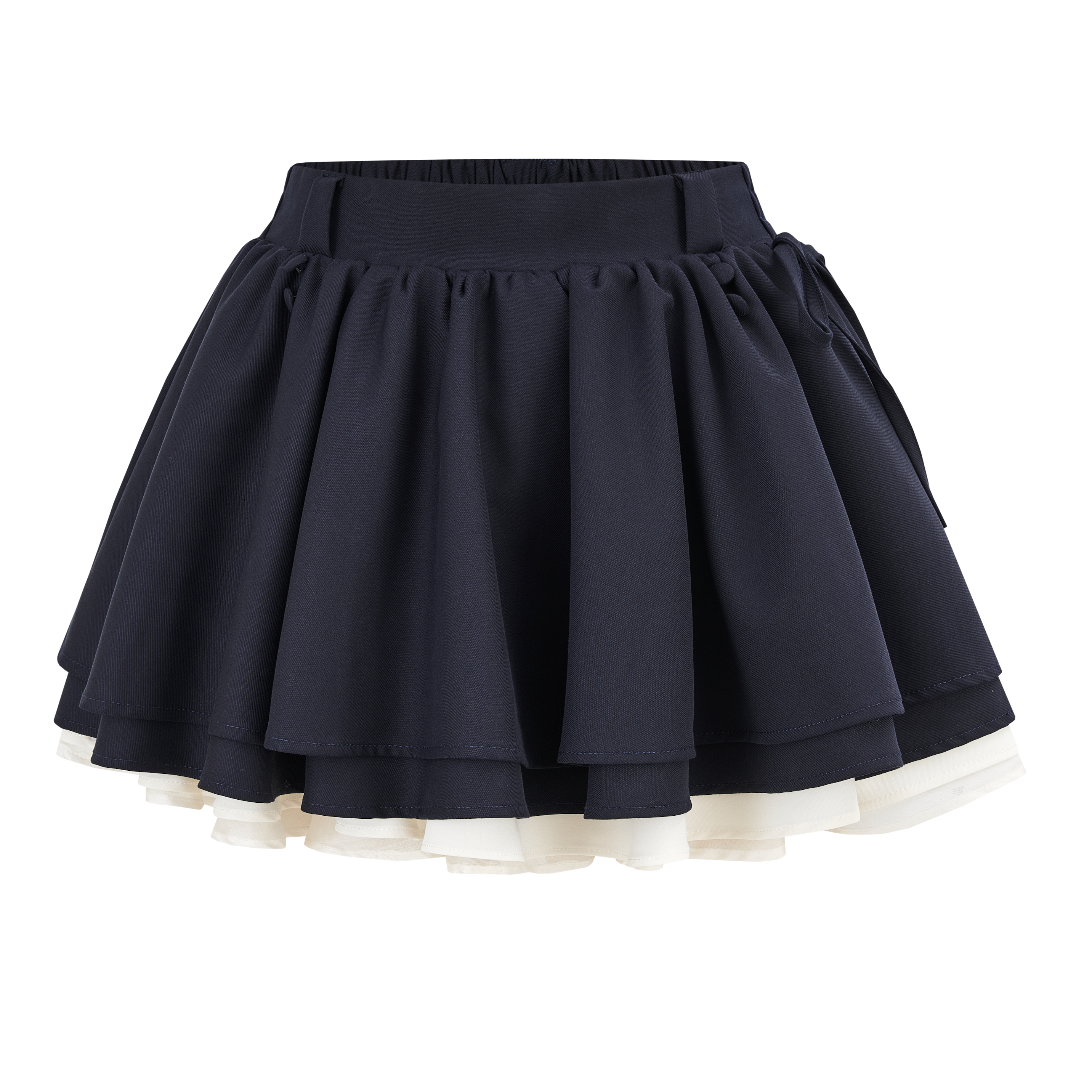 Sculpted Ribbon Flare Skirt