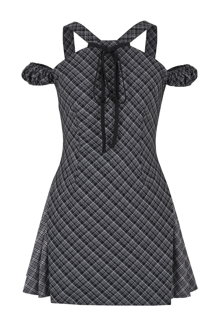 Check Cross Ribbon Onepiece