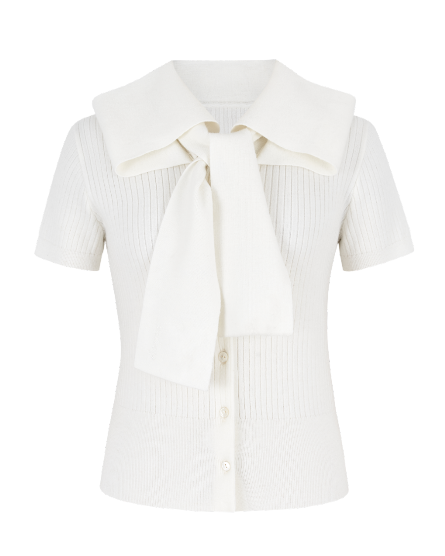 Statement Ribbon Knit Top