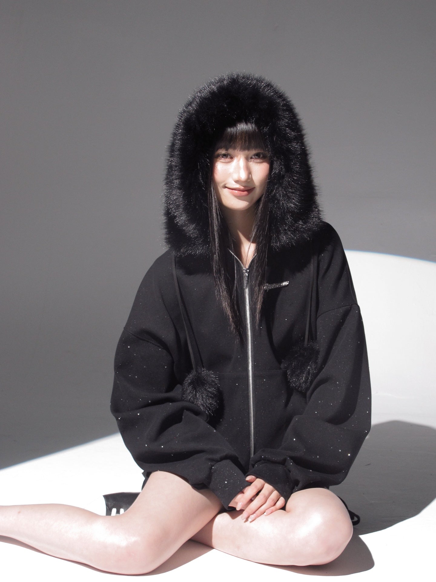 Kirakira Fur Zip Up