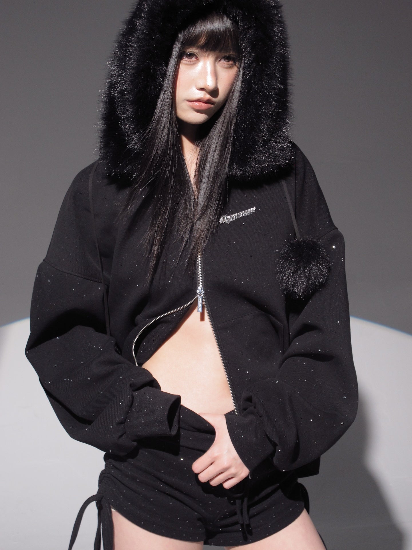 Kirakira Fur Zip Up