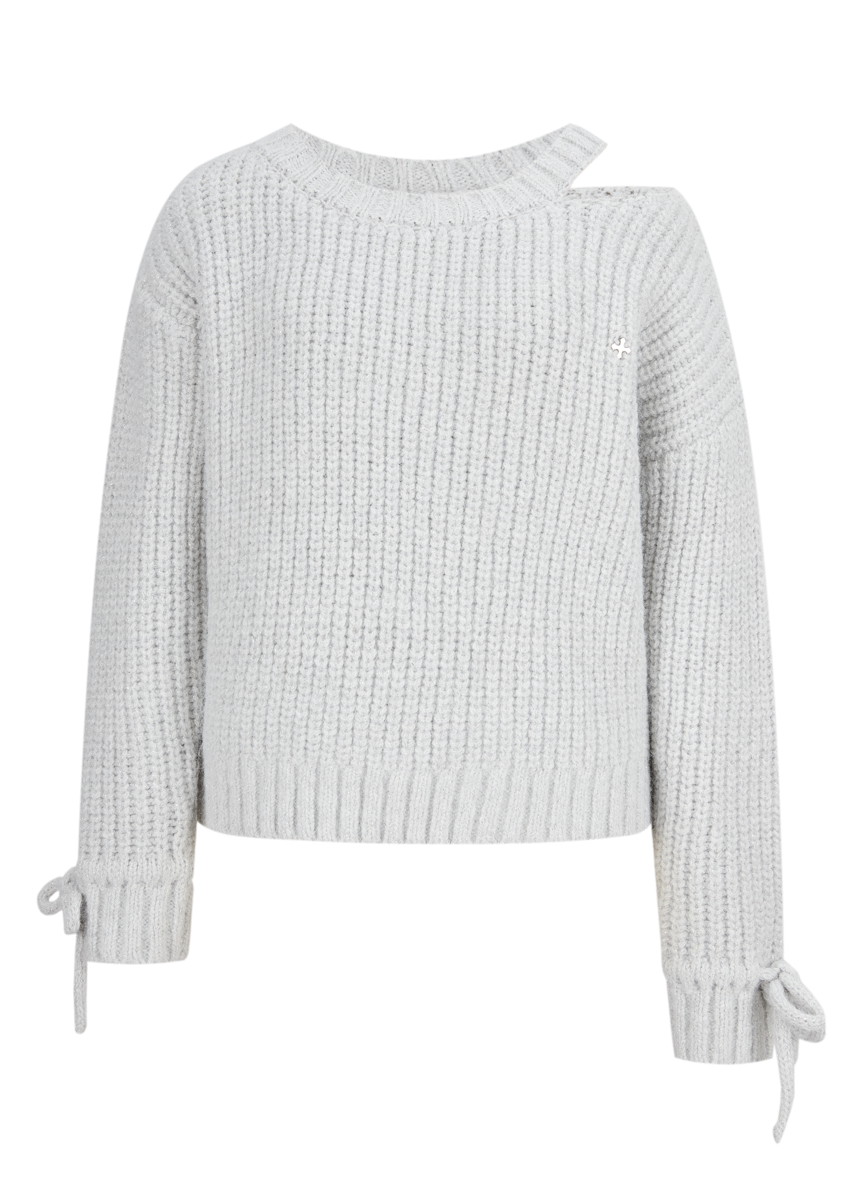 Glitter Off-Shoulder Loose Knit