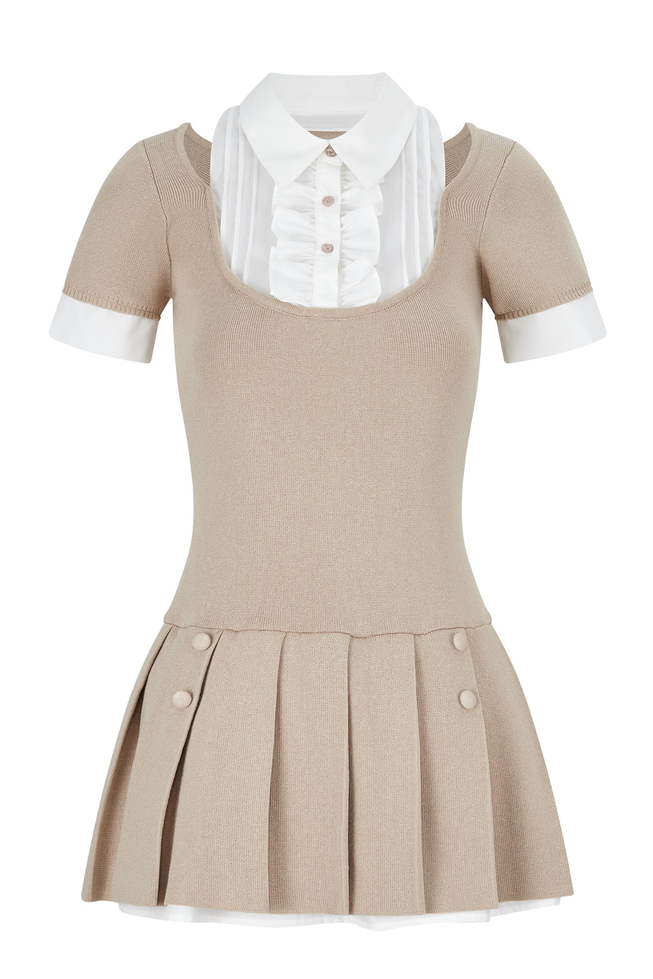 Grace Pleated Docking Mini Dress