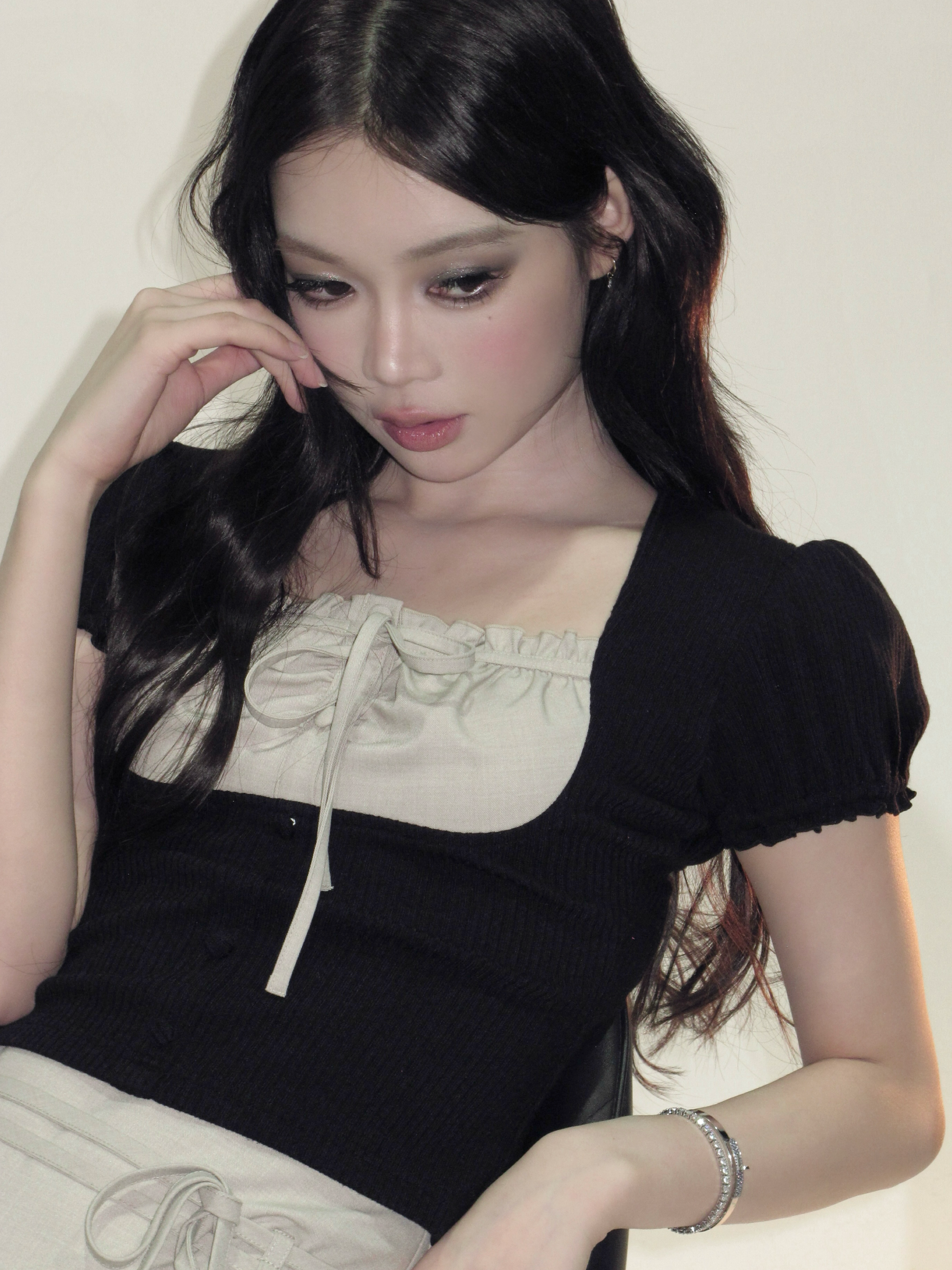 Contrast Ribbon Rib Top Contrast Ribbon Rib Top