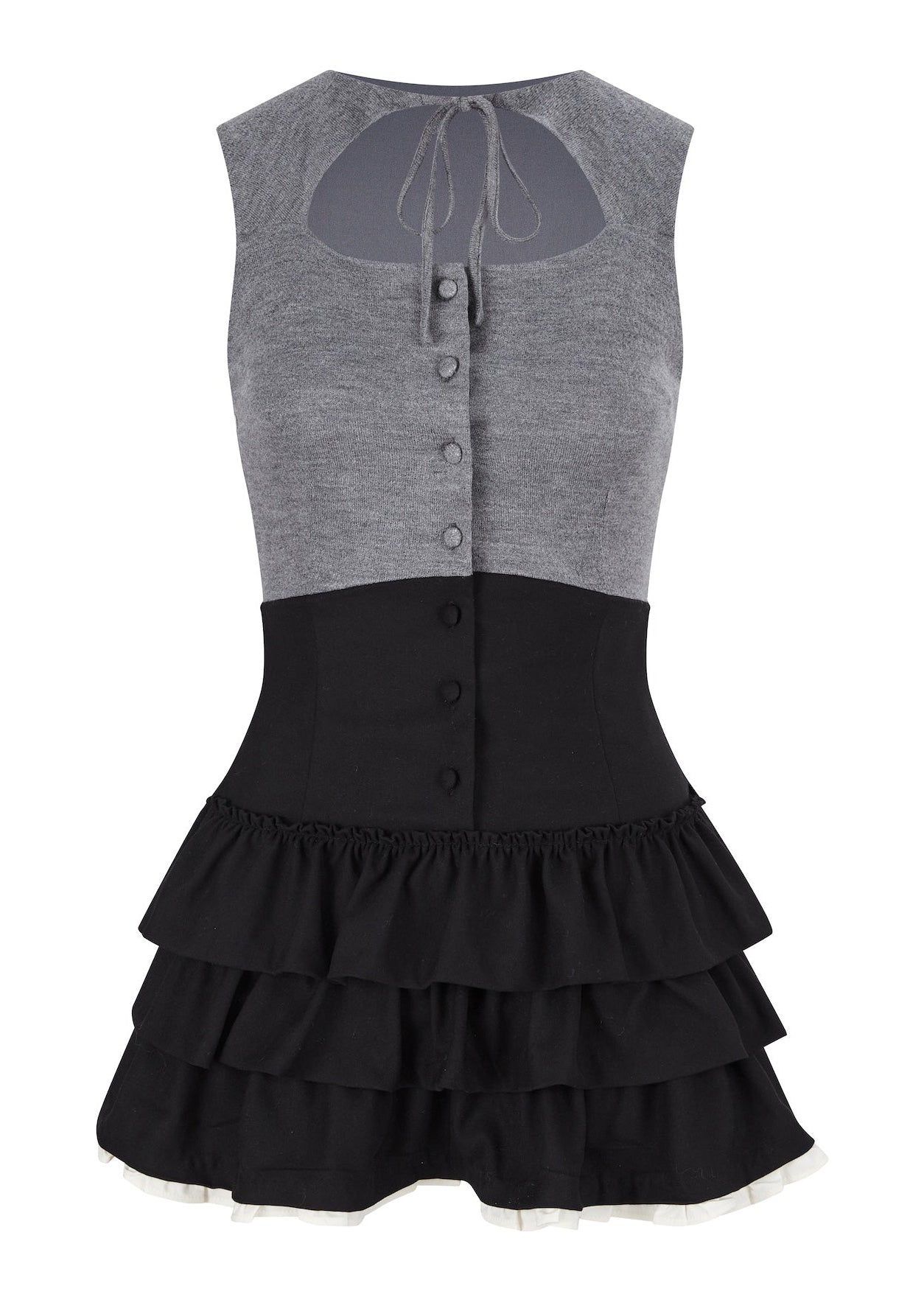 ワンピース andwang Ribbon Balloon Cutout Dress DRESS