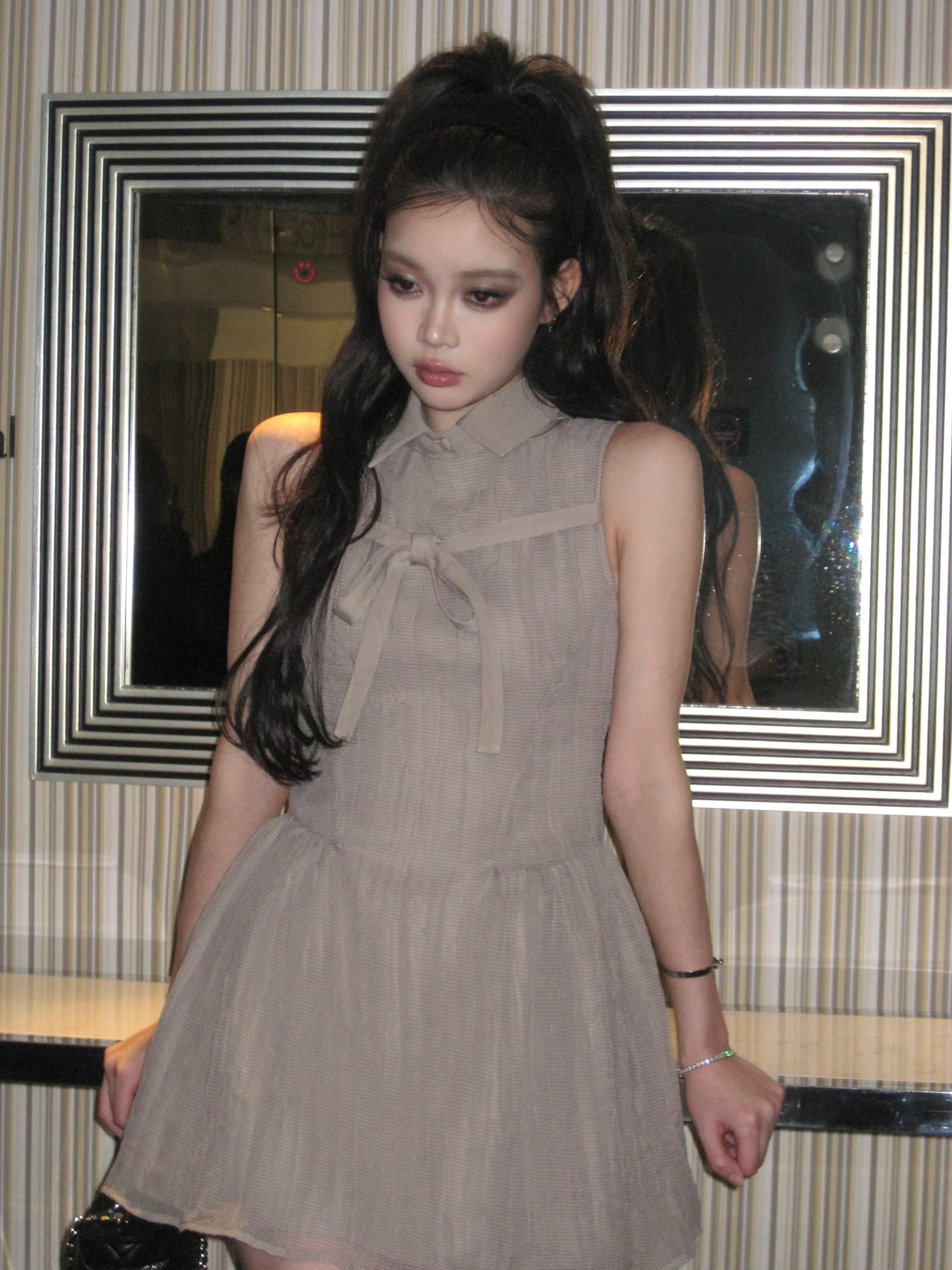 新品 ANDWANG Arrange Gingham Mini Dress S Arrange Gingham Mini Dress