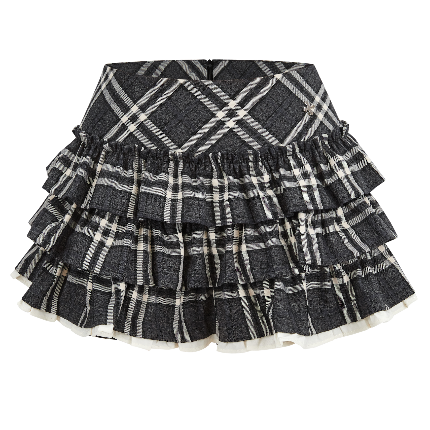 (PRE:check) Charm Frill Culotte Mini Skirt