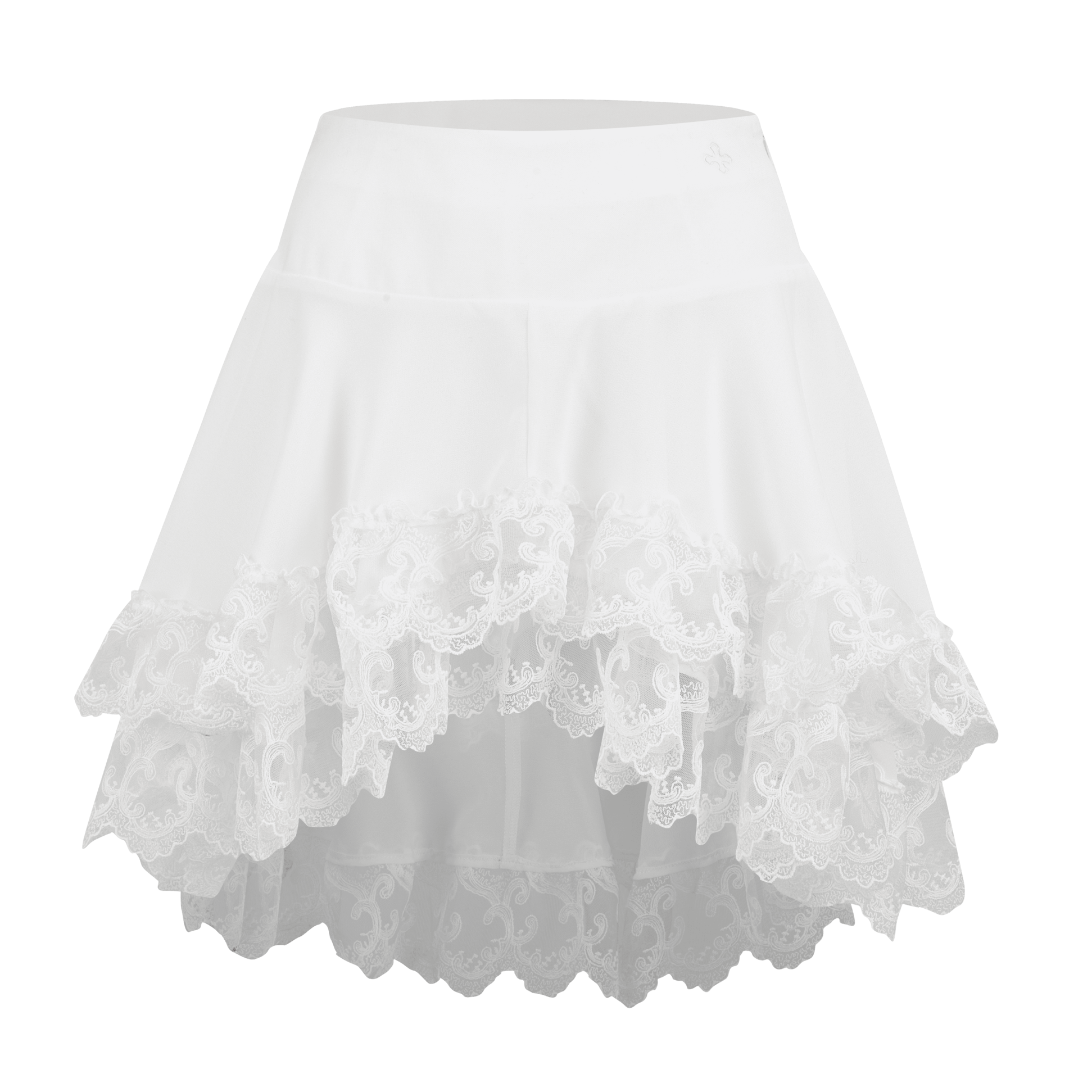 Layer Frill Lace Mini Skirt