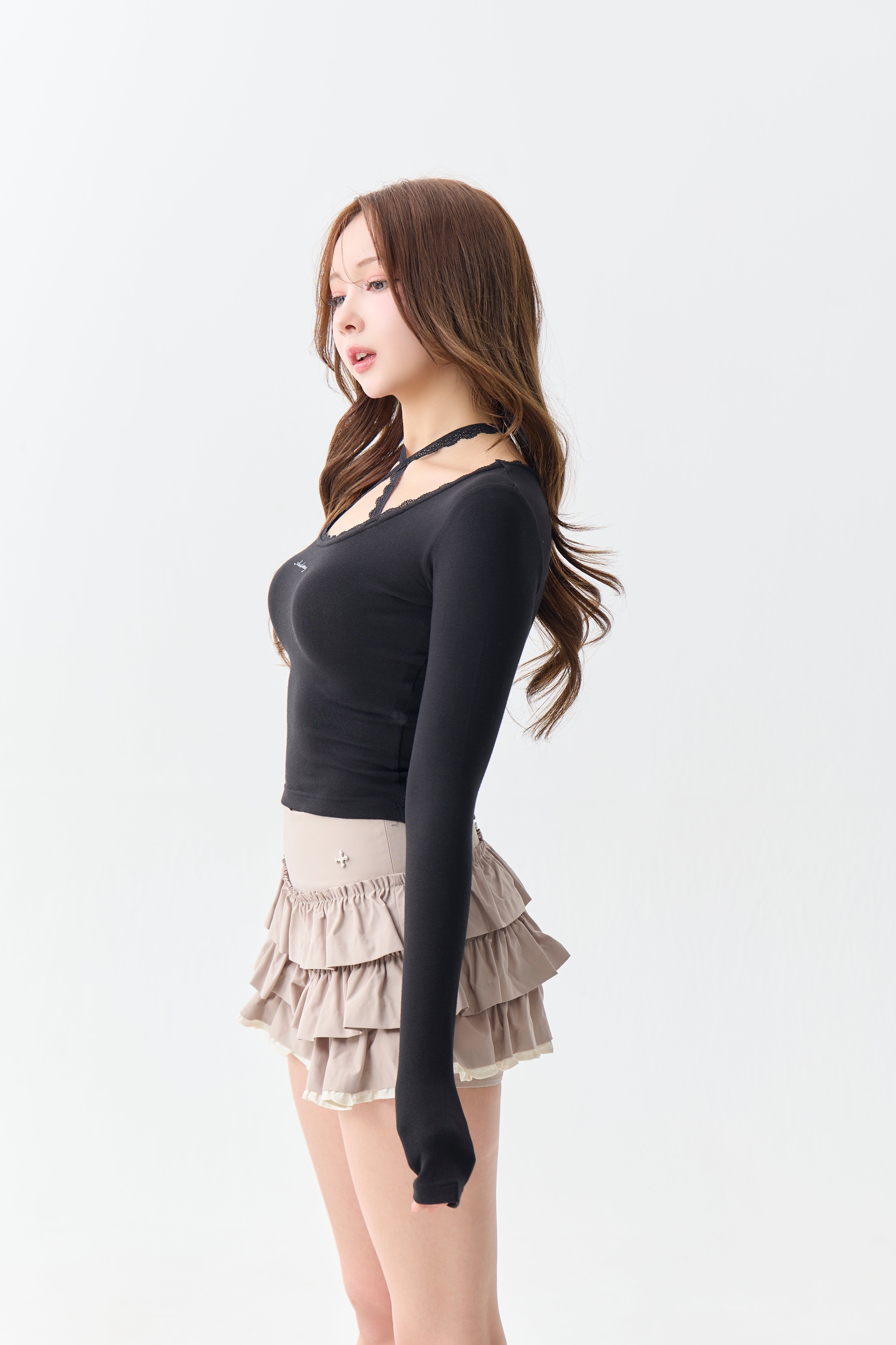 Charm Frill Culotte Mini Skirt