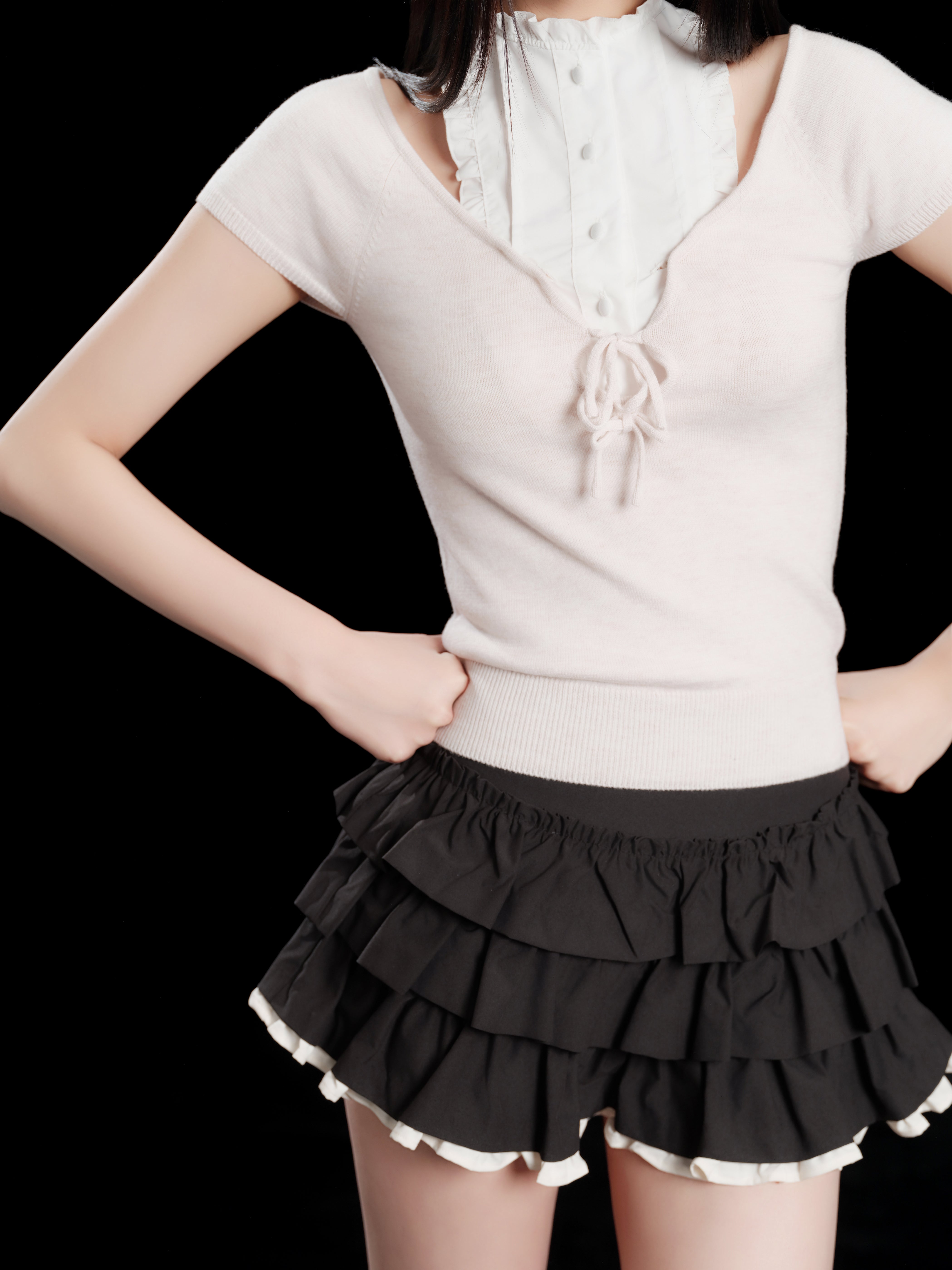 Charm Frill Culotte Mini Skirt