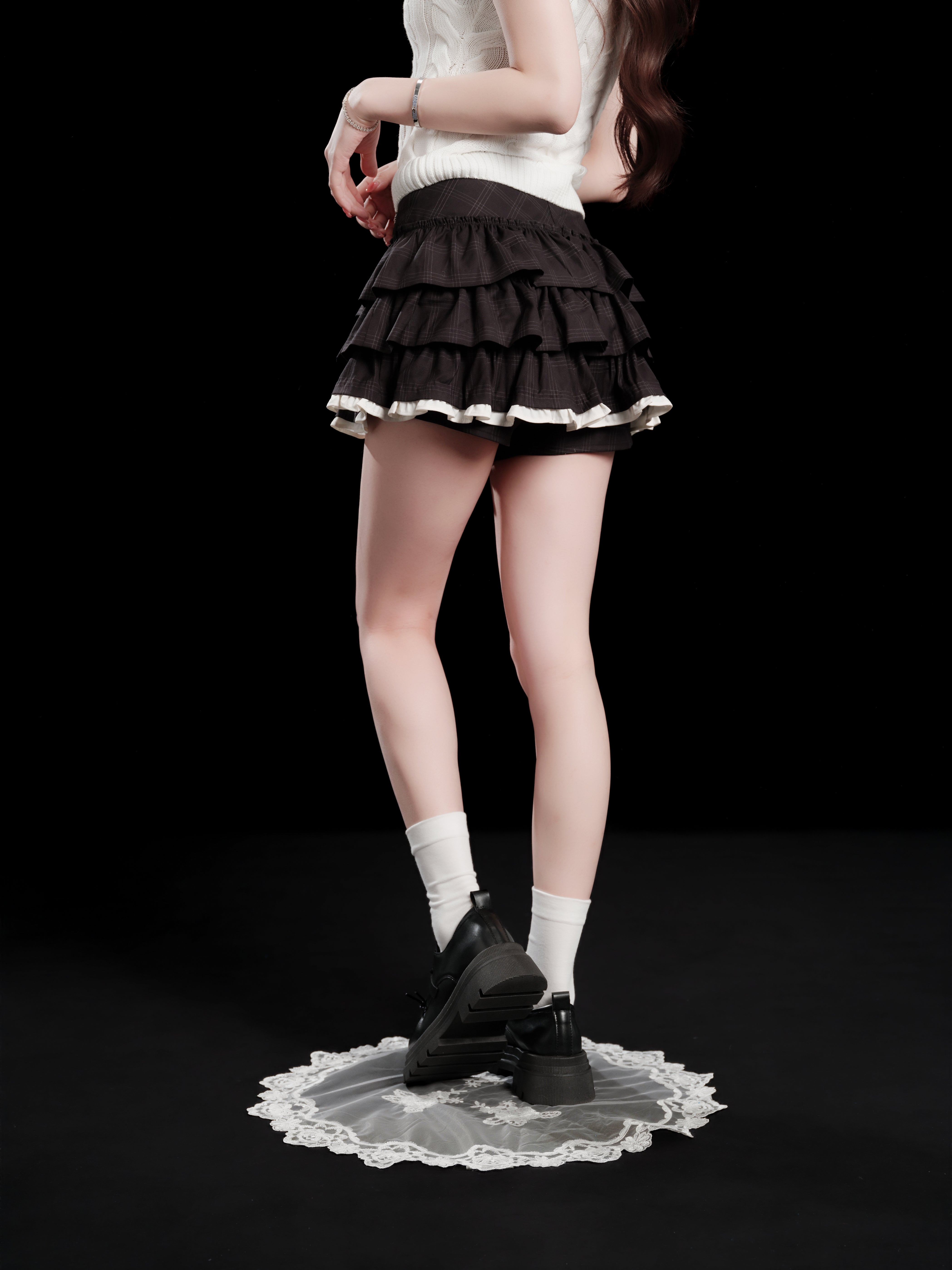 Charm Frill Culotte Mini Skirt