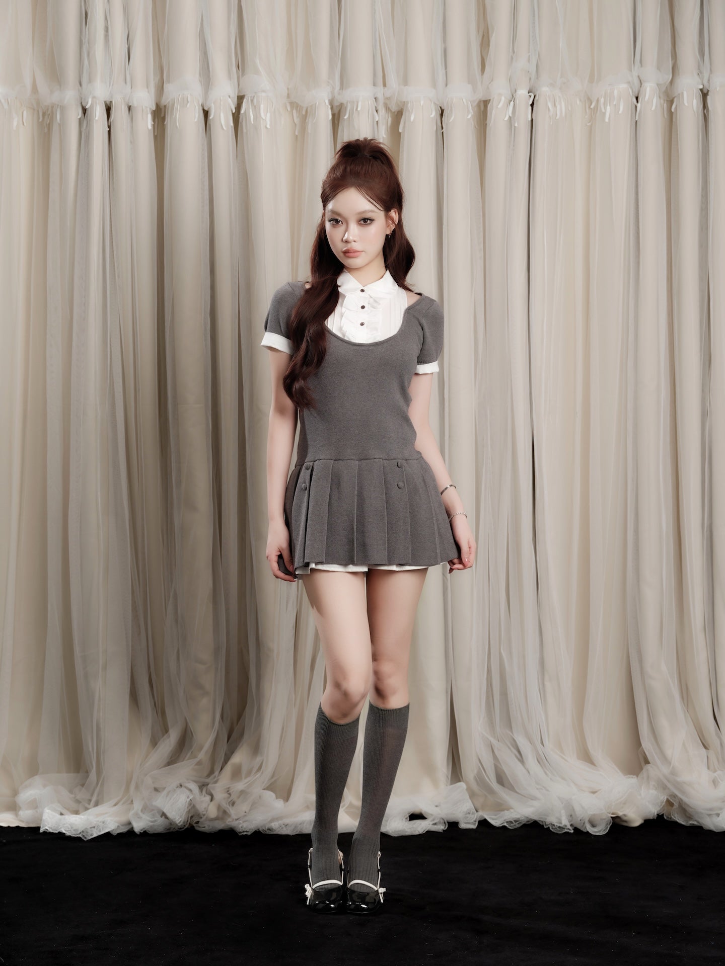Grace Pleated Docking Mini Dress