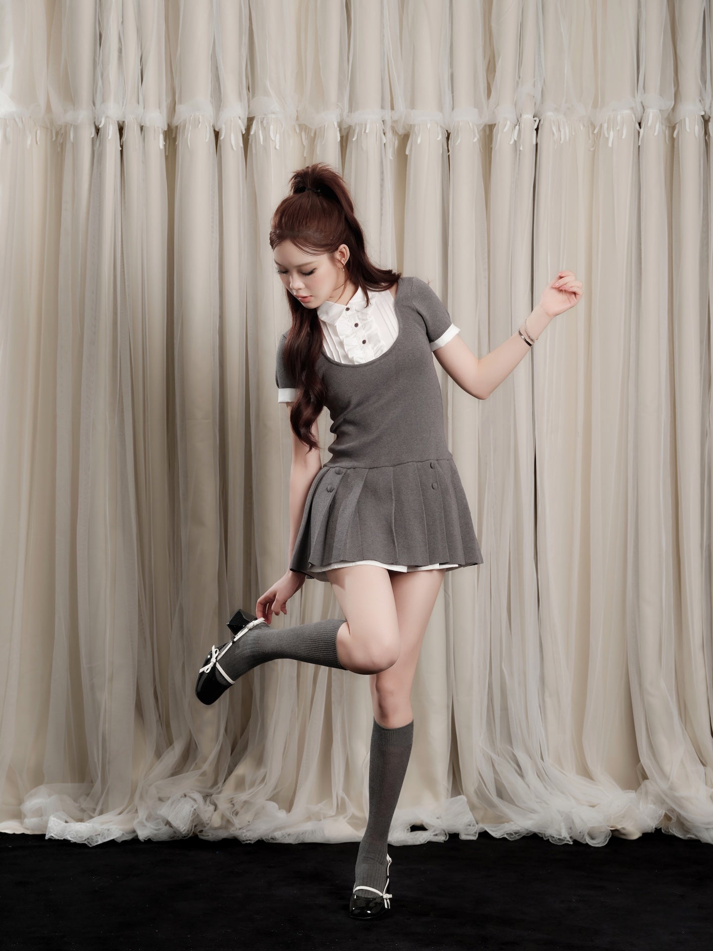 Grace Pleated Docking Mini Dress