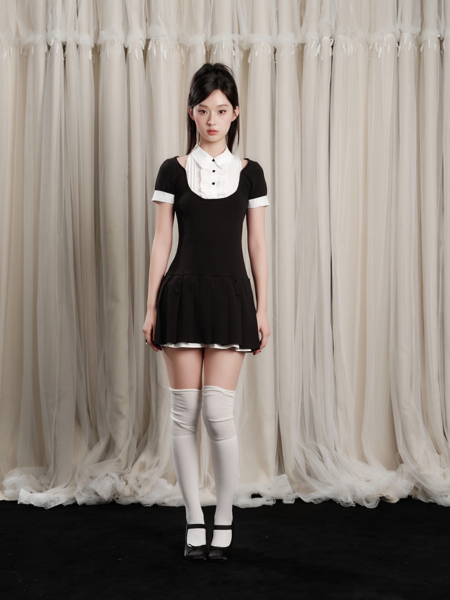 Grace Pleated Docking Mini Dress
