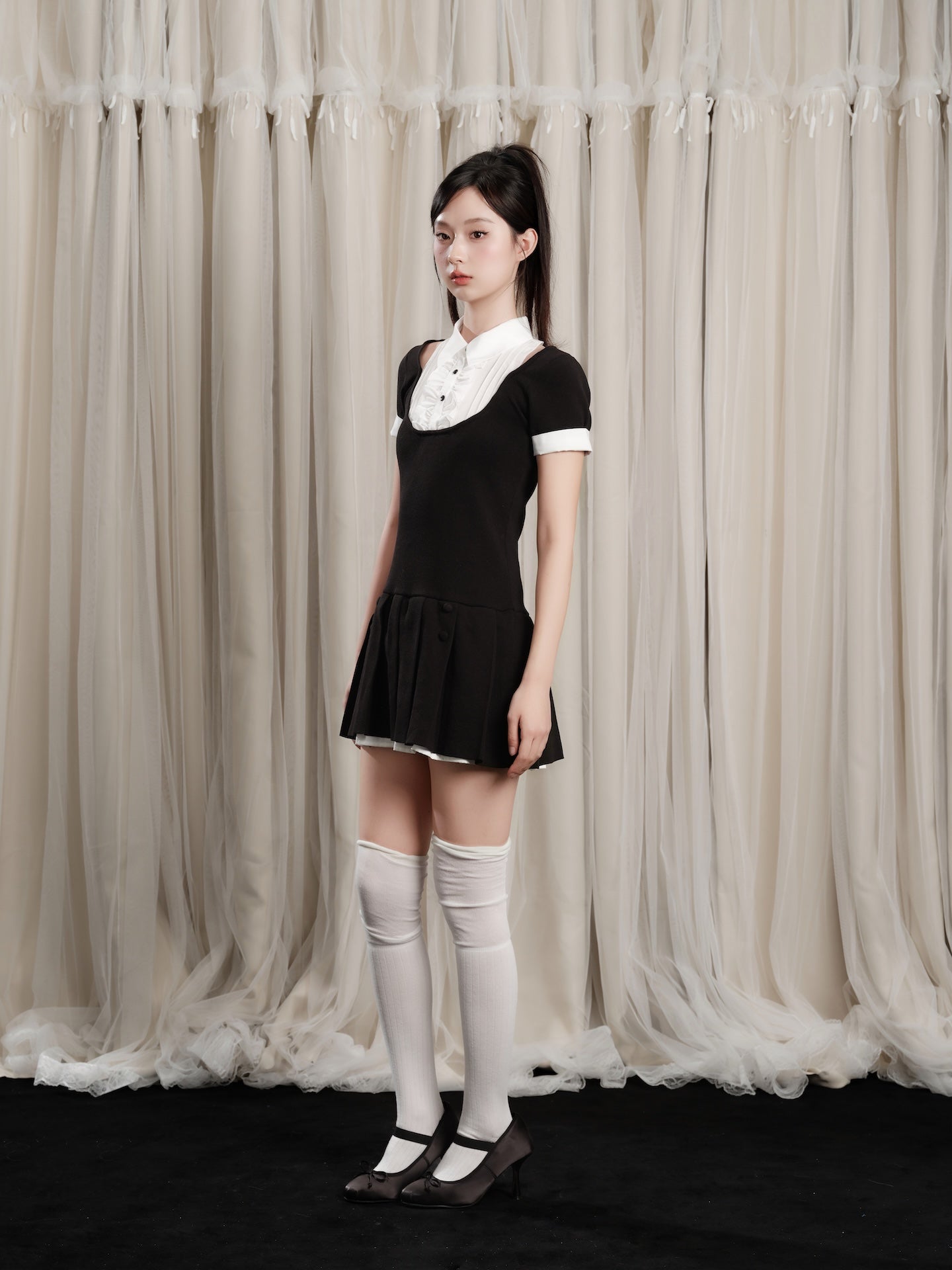 Grace Pleated Docking Mini Dress