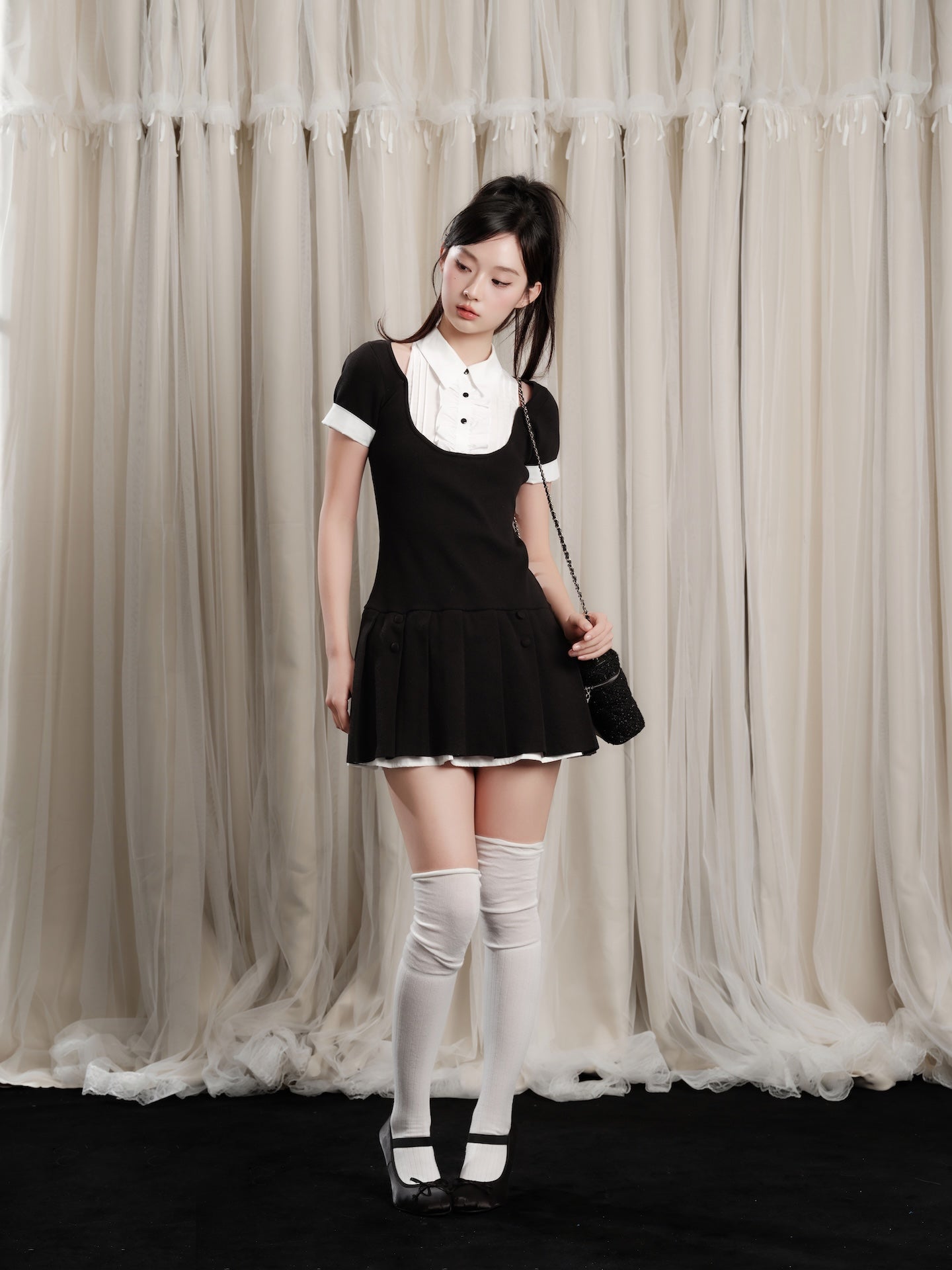 【新品未開封】Grace Pleated Docking Mini Dress Grace Pleated Docking Mini Dress