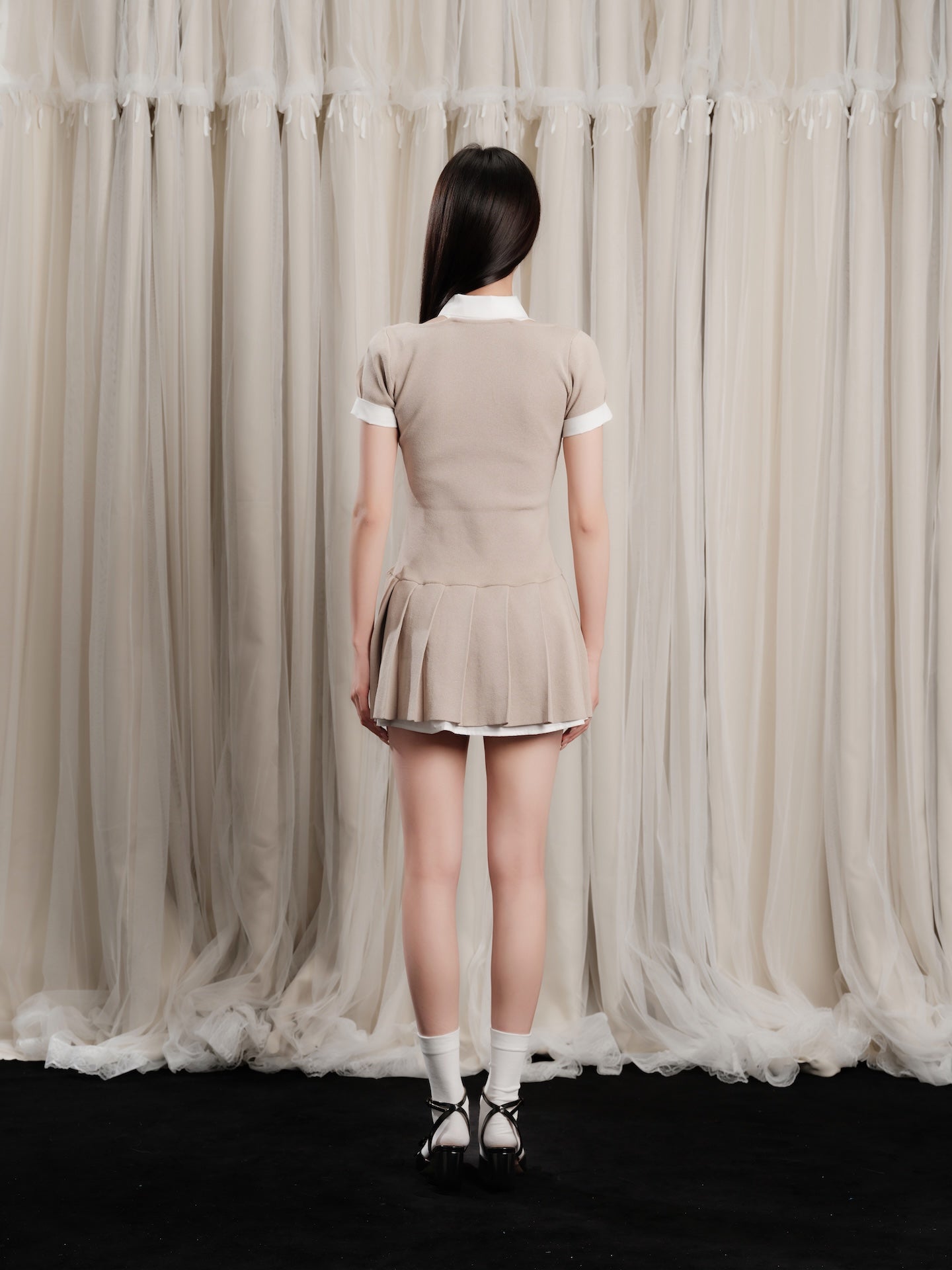 Grace Pleated Docking Mini Dress