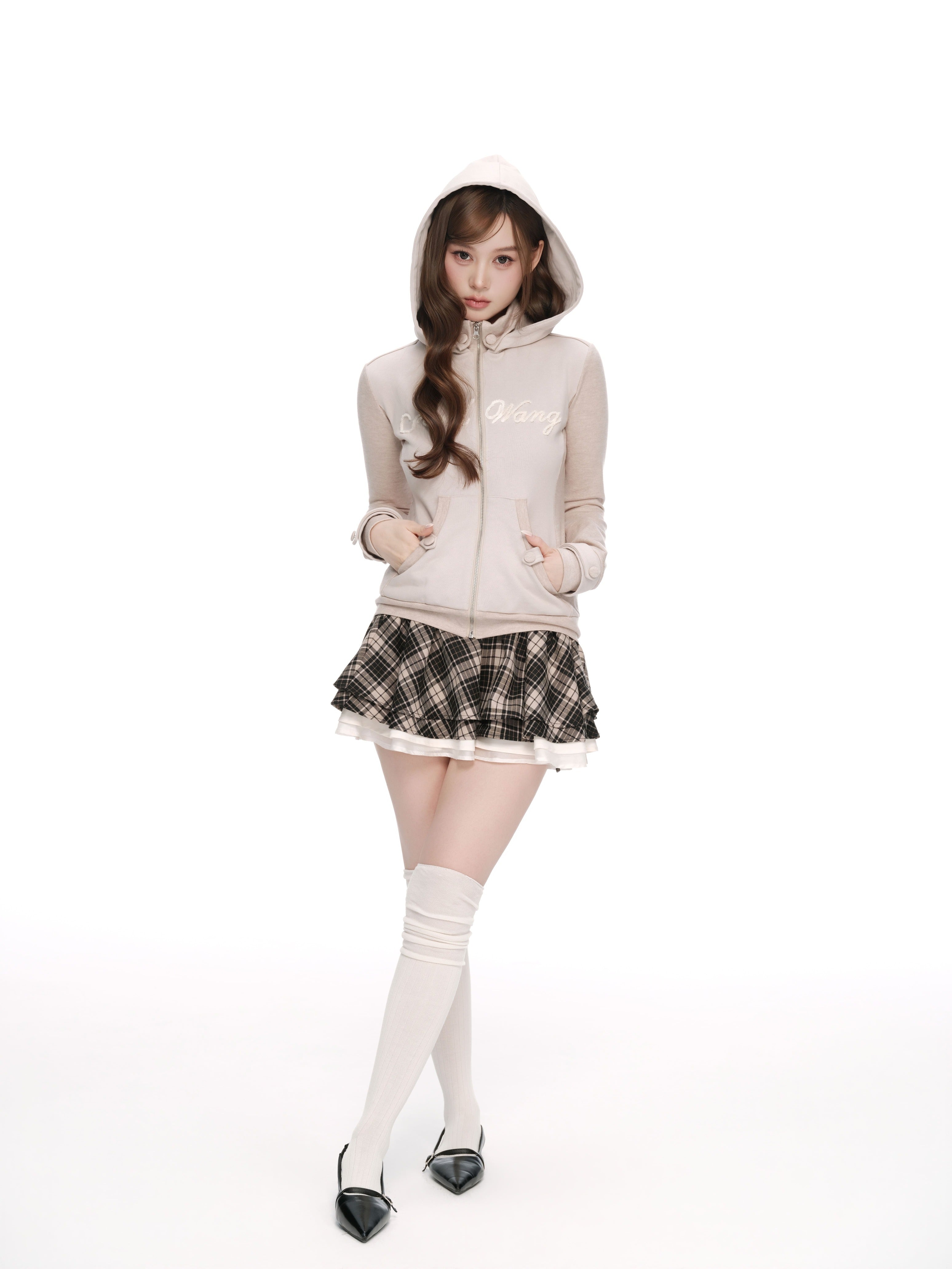 Sculpted Ribbon Flare Skirt
