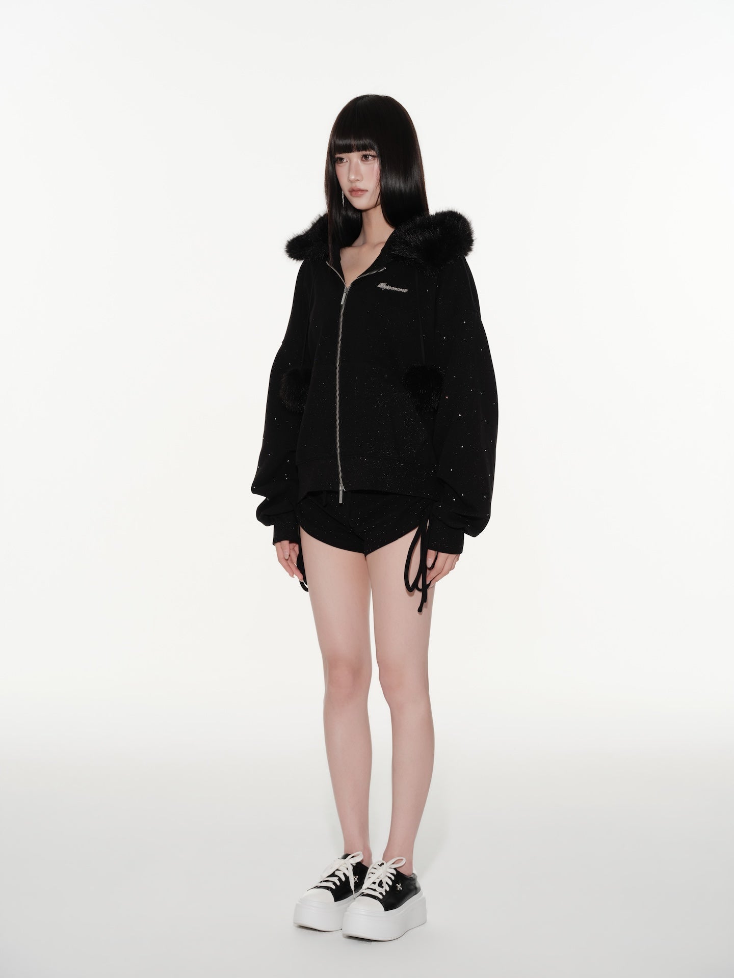 Kirakira Fur Zip Up